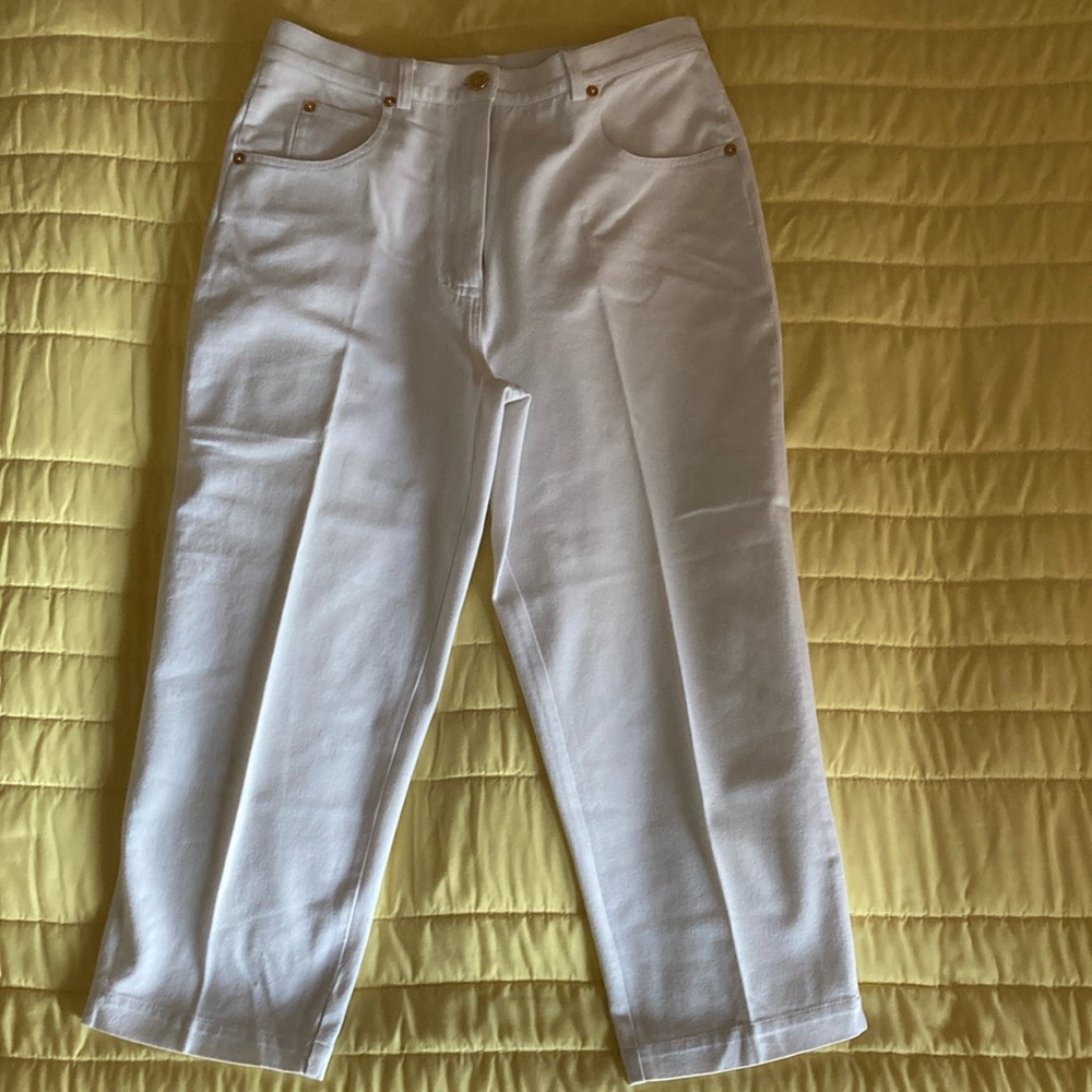 WOMEN St. John Sport by Marie Gray White Ankle Pants